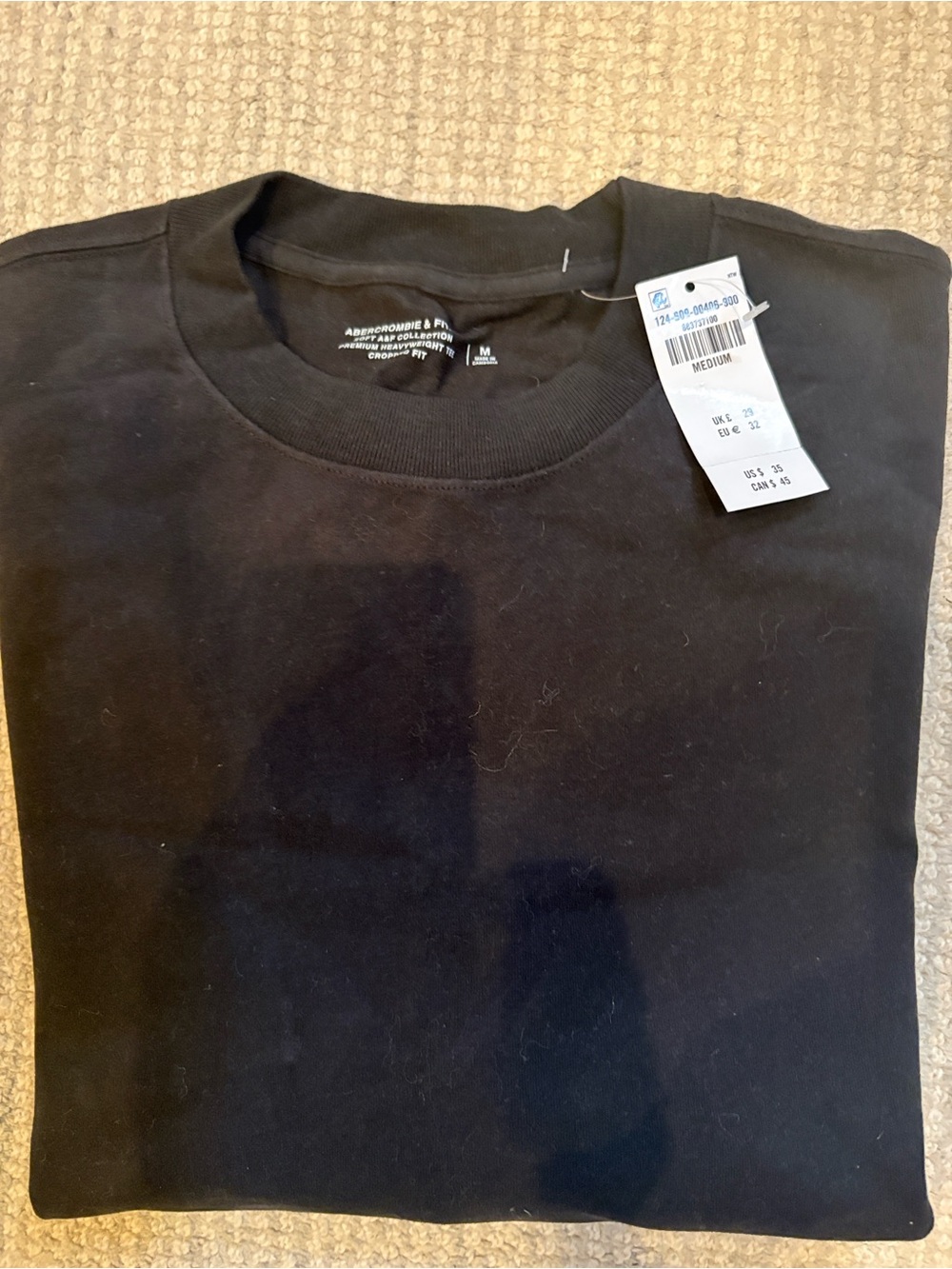 Abercrombie & Fitch Men’s Black Crewneck Sweatshirt